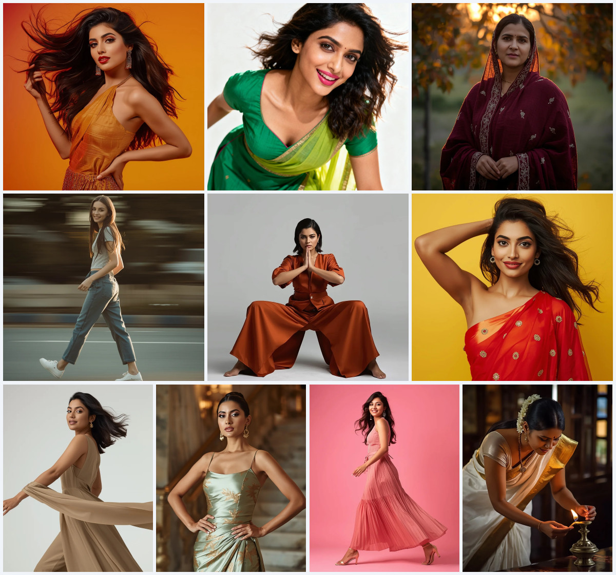 Top 10 Modern Indian Viral Reel Pose – Hair Flick Fashion Moment | High Demand Ai Prompt AI Prompts Collection