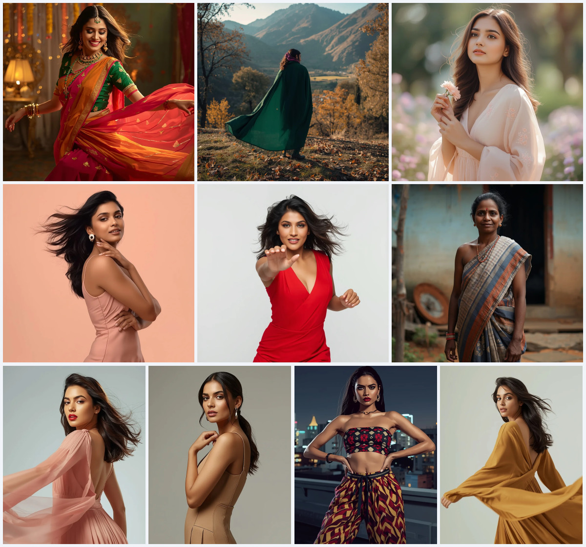 Top 10 Festive Celebration Flow Pose | Viral Instagram Prompt AI Prompts Collection