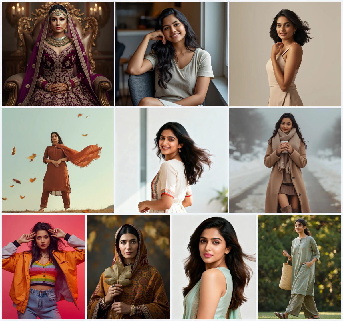 Top 10 Opulent Festive Anarkali Majesty | Stylish Image Prompt AI Prompts Collection