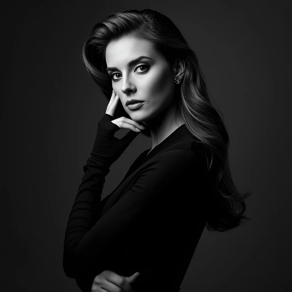 Black and White Classic Pose | Ai Prompt Idea For Beginner