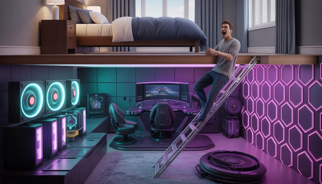 Building a Secret $1,000,000 Gaming Room Under My Bedroom | Ai Prompt For Stunning Portrait