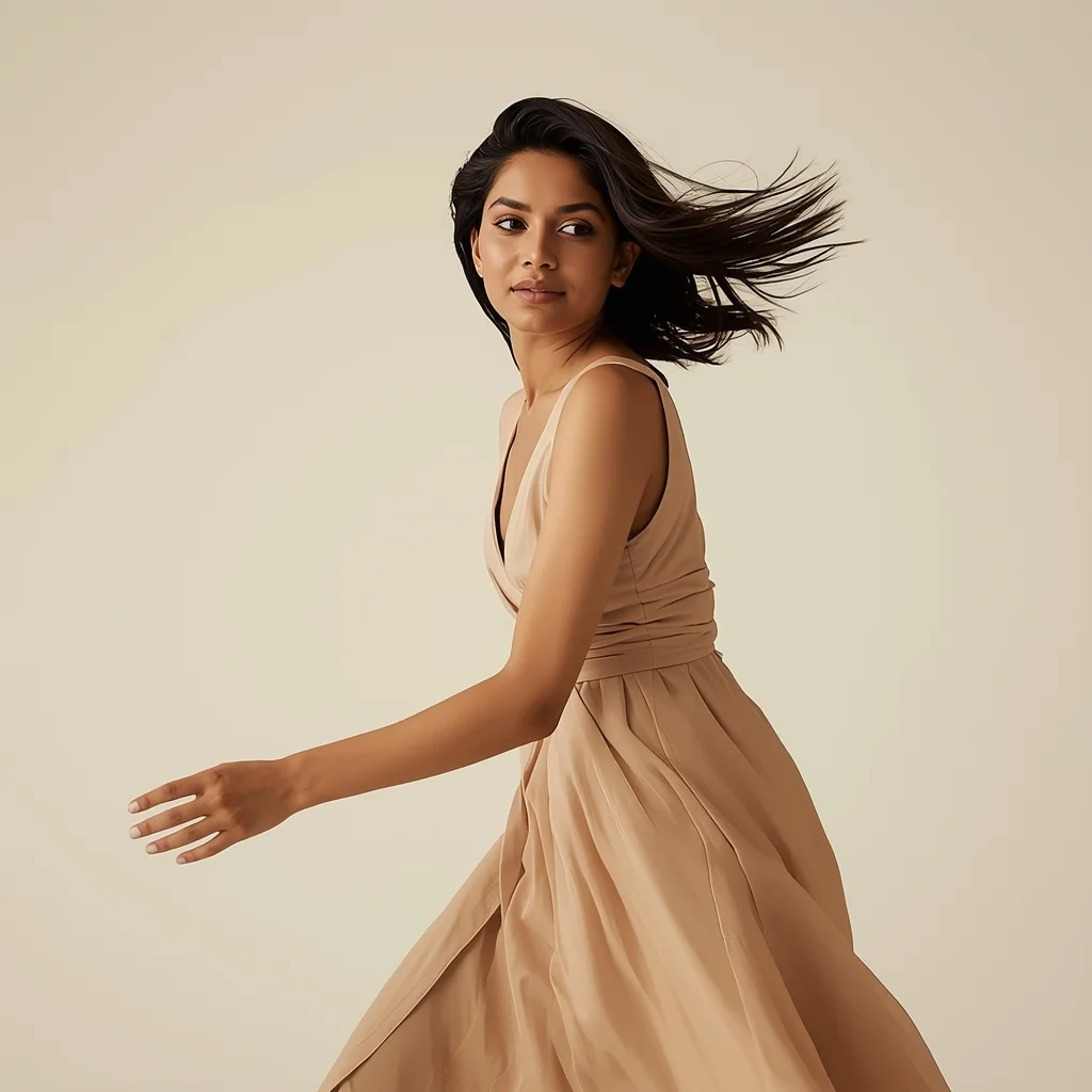 Modern Indian Viral Reel Pose – Minimal Motion Studio Shot | Trending Instagram Prompt