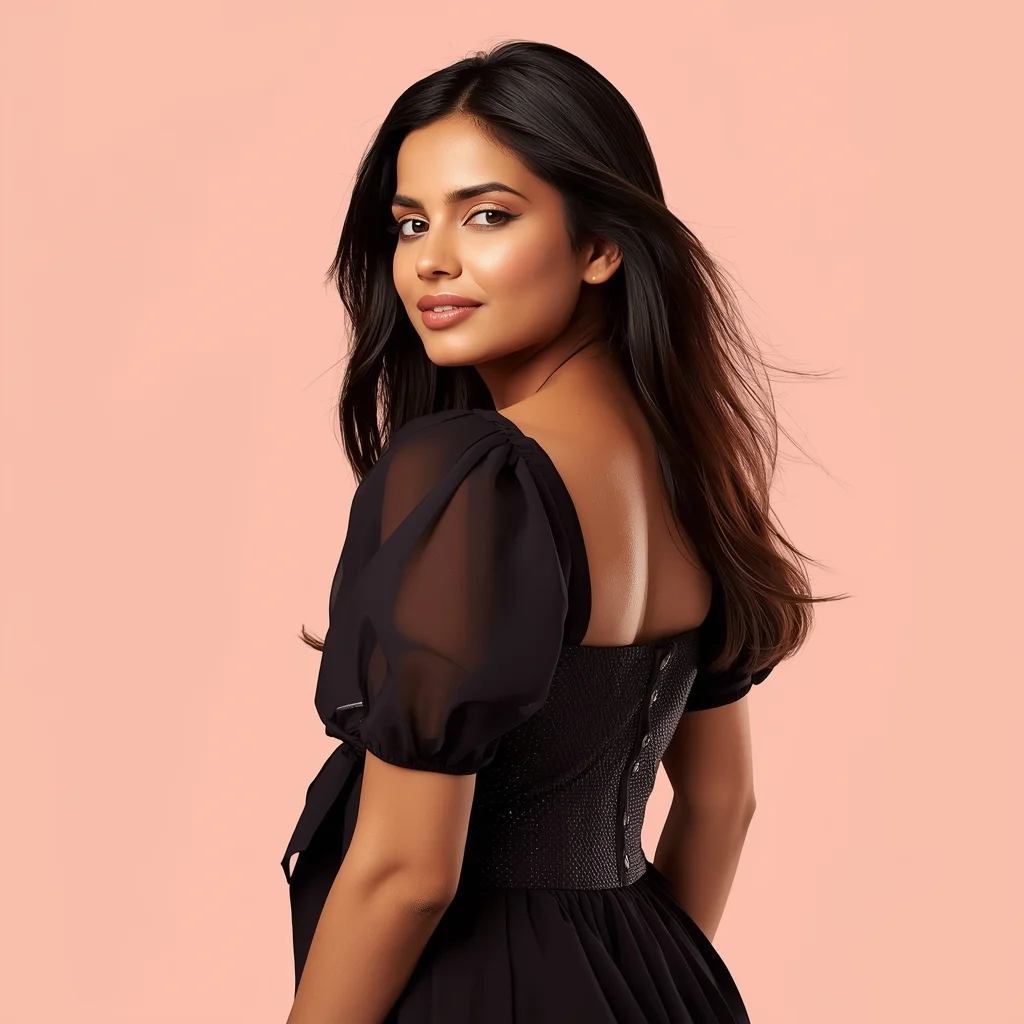 Modern Indian Viral Reel Pose – Turn Back Confidence Look | Professional Photo Prompt