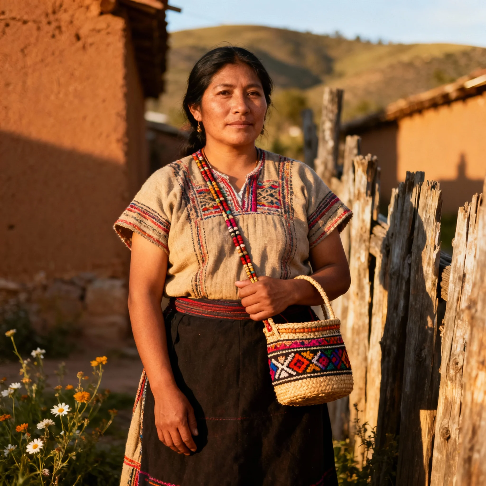 Rural Heritage Cultural Woman Pose | Instagram Image Prompt