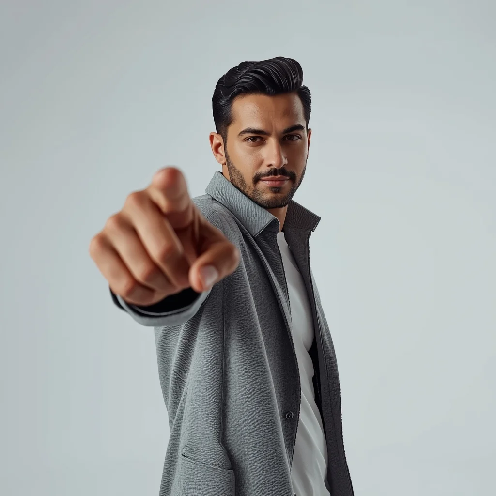 Viral One-Hand Pointing Reel Pose | Instagram Image Prompt