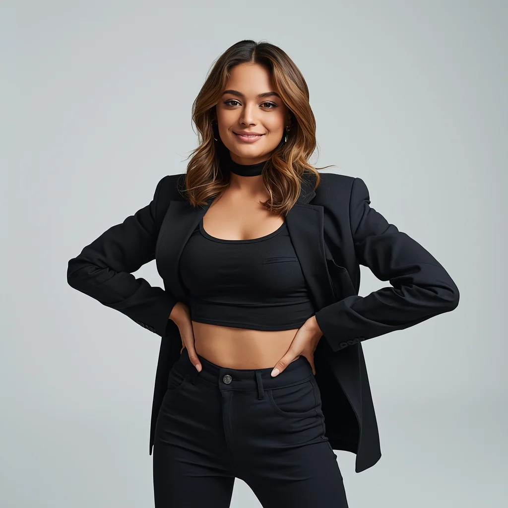 Young Woman Hands-on-Waist Power Pose | Instagram Post Prompt